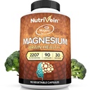 מזונות Premium Magtein Magnesium L-Threonate תוסף 2207 מ"ג - 90 Caps (3 יום): High-Absorption Magnesium Threonate for Brain, Sleep, Mood & Recovery