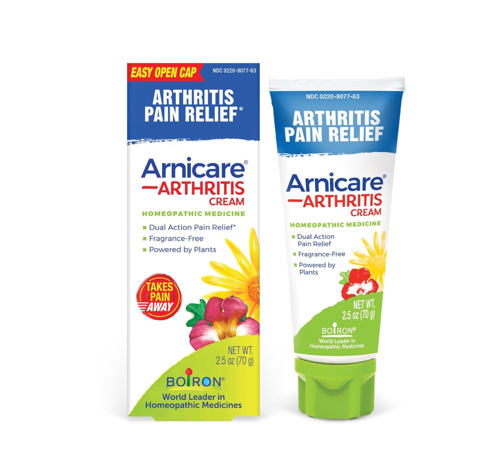 Boiron Arnicare Arthritis Cream for Pain Relief of Knees, Hands, Wrists, Elbows, Joints & השרירים - Quickly Absorbed & Smell-Free - 2.5 oz