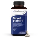 Life Seasons - Mood Stabili-T - Positive Mood Booster - Enhanced Calmness and Happiness - נרגע ומאזן המוח - מכיל Rhodiola, גינקו בילובה, ויטמין D3 - 60 קפסולות)