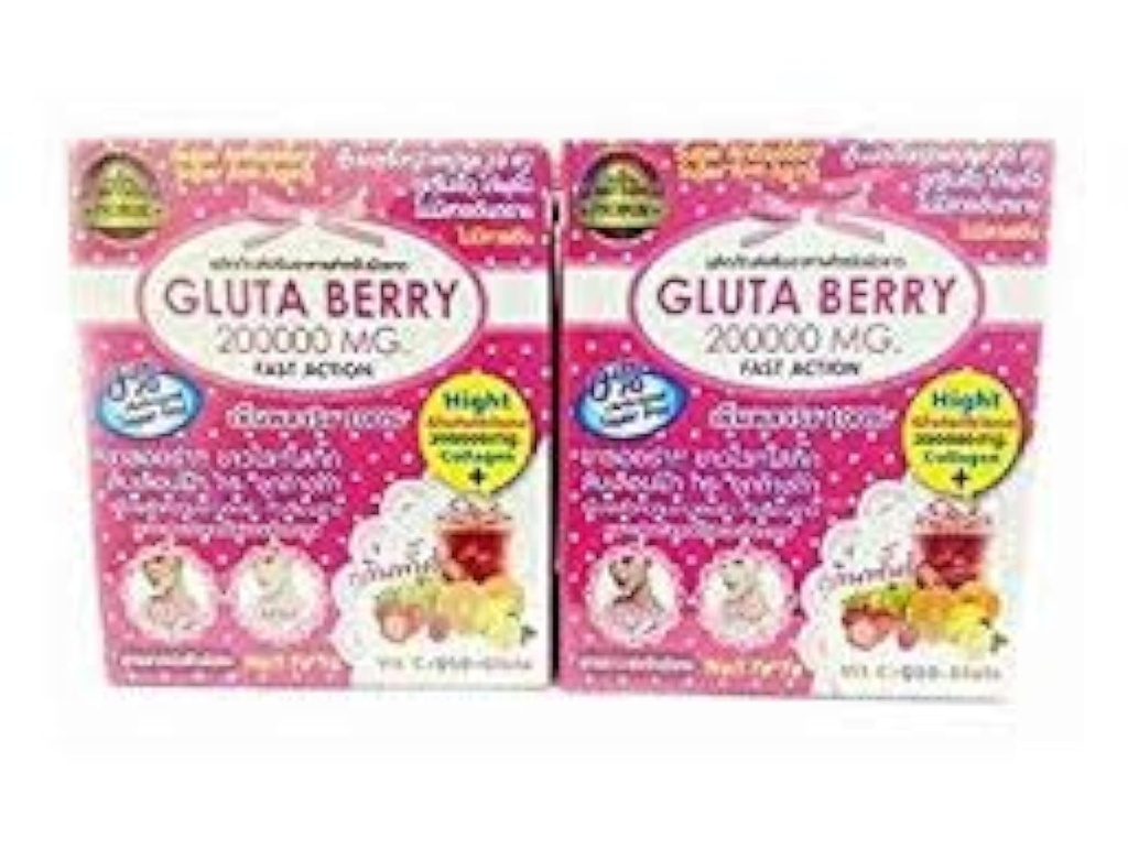2Box Gluta Berry 200000 מ"ג לשתות מזון עור PUNCH להפחית freckles Whitening Skin פעולה מהירה 10pcs. / Box.