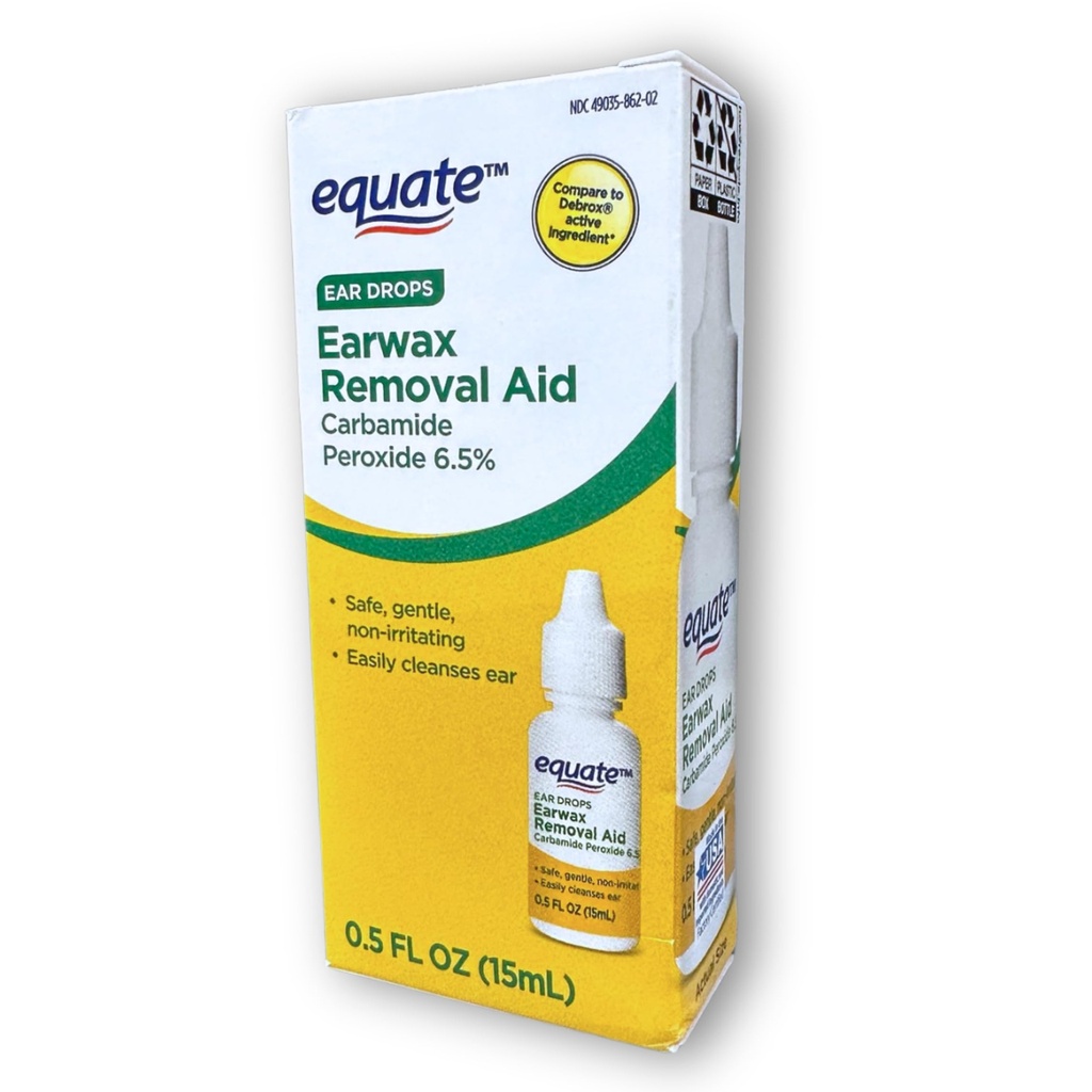 Earwax Removal Aid with Carbamide Peroxide 6.5%- Ear Drops 0.5 fl oz (Pack of 1)