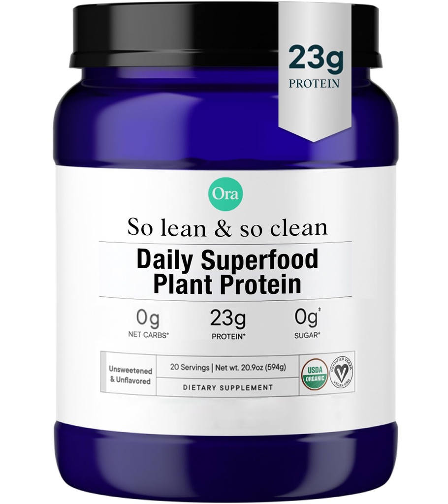 אבקת חלבון אורגנית של אורה - 23g Plant Based Pea חלבונים + Superfood for Women and Men - Un Sweetened & Unflavored - 20 משרתים, No Erythritol, Keto-Friendly, Gluten-Free, Paleo, Soy-Free-Free-Free-Free-Free Soy-Free-Free-Free Soy-Free-Free-Free Soy-Free-Free-Free Soy-Free-Free-Free-Free-Free-Free Soy-Free-Free-Free-Free-Free-Free-Free Soy-Free-Free-Free-Free-Free-Free-Free-Free Soy-Free-Free-Free-Free-Free-Free-Free-Free-Free-Free-Free-Freel, No Erythritol