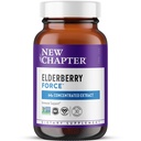 New Chapter Vegan Elderberry קפסולות עם 64x Concentrated Black Elderberry + Black Currant עבור תמיכה מקיפה Immune, Non-GMO Project מאומת, Gluten Free, מוסמך טבעוני, 30 הרוזן הרוזן