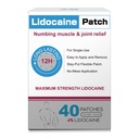 4% Lidocaine Patches Fast-Acting Relief Maximum Strength OTC 703 - 40 Count | 12-Hour Long-Lasting Pain Relief for Back, Neck & Knee | Skin-Conforming & Discreet