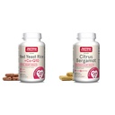 Jarrow Formulas Red Yeast Rice 1200 מ"ג & Co-Q10 100 מ"ג Per Serve-120 Veggie Caps-60 משרתים & Heart Health-Vegan & Citrus Bergamot 500 מ"ג 60 משרתות (Veggie Caps)