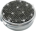 Bling Pill Case for Purse Medicine Container Holder Pocket Pill Case Medicine מארגנת עבור ויטמין/Fish Oils/Supplement Travel Medicine Kit (3 השוואתי שחור)