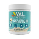 אבקת חלבון VAL bone Broth חלבון - 22g חלבון, 12g Collagen, MCT & Pea חלבונים - Gut, Skin & Joint Support - Paleo Friendly, Gluten Free - עוף פלאמור, 16 משרתות