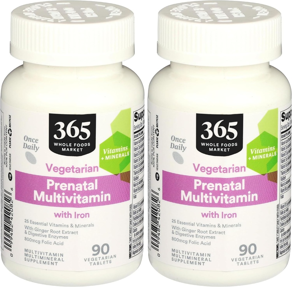 365 על ידי Whole Foods Market, Multi Prenatal One Daily, 90 טבליות (Pack of 2)