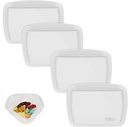 4 Pieces Pill Organer Reusable Pocket Pill Case Open Pill Pouch Silicone Small Pill Box Pill Container Pill Holder Pill Bags ארגון תרופות, ויטמינים וטאבלטים לנסיעה (White)