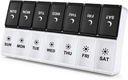DANYING Large Pill מארגנת 2 פעמים ביום, Box Per AM PM Case, Day Container 7 ויטמין Case פעמיים