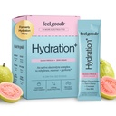 מרגיש טוב hydrtion Hero, 1000 מ"ג אבקת אלקטרוליט, סוכר חינם, מגנזיום, מים קוקוס אורגני, L Theanine, ויטמין C & B12, Non GMO, Keto, טבעוני, Electrolyte Packets | Guava Fresca, 15 הרוזן