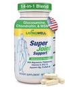 SUPER JOINT SUPPORT: Glucosamine, Chondroitin, MSM, Turmeric, Collagen & FruiteX-B תוסף, ניהול הכאב המקסימלי, בריאות העצם והשרירים, גמישות וניידות לגברים ונשים, 90 קפסולות