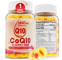 סוכר חינם CoQ10 200 מ"ג מלא חניכיים, 5X Better Absorption CoQ10 w/Resveratrol, Alpha Lipoic Acid, אומגה 3, ויטמין E, C, Coenzyme Q10 עבור אנרגיה סלולרית, לב, מוח ואנטיoxidant (1Pack)