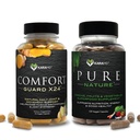 קראMD Pure Nature & Comfort Guard Bundle | Whole Food Greens, פירות וירקות תוספת + תמיכה התנועה | Non-GMO, טבעוני, Gluten-Free (30 משרתים כל אחד)