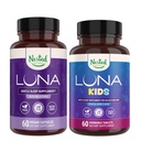 Naturals Nested Sleep Aid Bundle | לונה למבוגרים ולונה ילדים לישון עזרה עם רכיבים טבעיים (Melatonin, Chamomile, Valan) לשינה עמוקה ולהרגיעה (120 Count)
