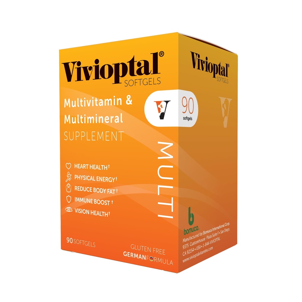 Vivioptal Multi, 90 Softgels, Multivitamin & Multimineral, Gluten חינם, פורמולה גרמנית