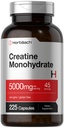 Horbäach Creatine Monohydrate | 5g | 225 קפסולות | Non-GMO, Gluten Free Supplement