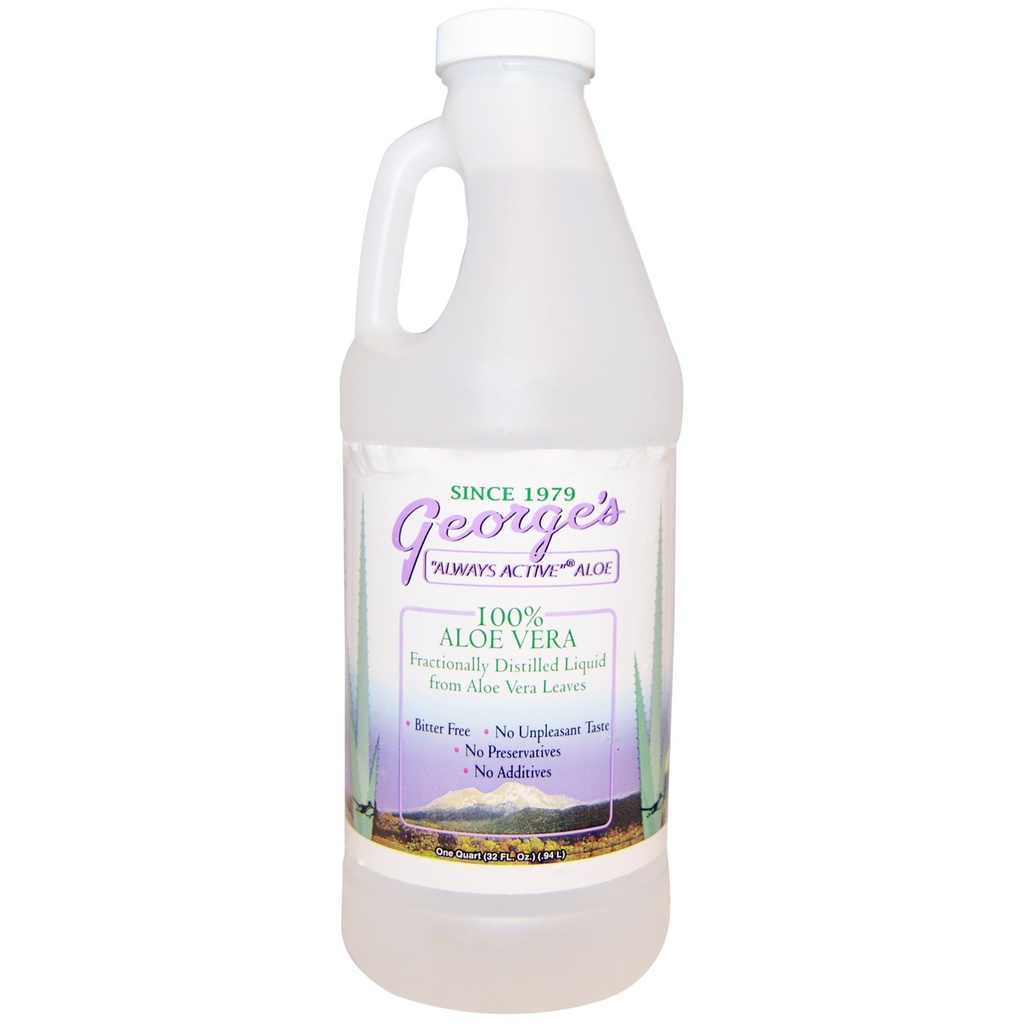 ג'ורג' אלוורה, 100% Aloe Vera נוזל, 32 oz (.94 l)