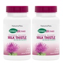 NaturesPlus Herbal Actives Milk Thistle, Extended Release - 30 Tablet, Pack of 2 - Vegetarian, Gluten Free - 60 המשרתים המלאים