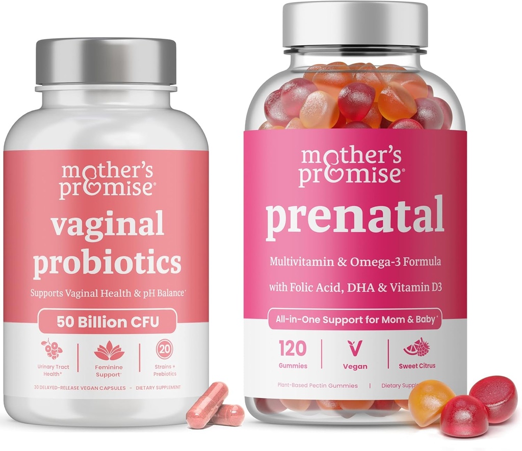Mother's Promise Prenatal ויטמינים ו-Vaginal Probiotics לנשים