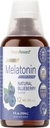 מלטונין 12 מ"ג | 4 oz נוזל | 120 משרתים | Blueberry Flavor | למבוגרים | Non-GMO, Vegetarian Supplement