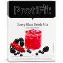 ProtiFit - גבוה חלבון פירות תה אבקת פלאקר, 15g חלבון, Low Calorie, סוכר חינם, חלבון אידיאלי Compatable, 7 משרתות Per Box (Berry Blast)