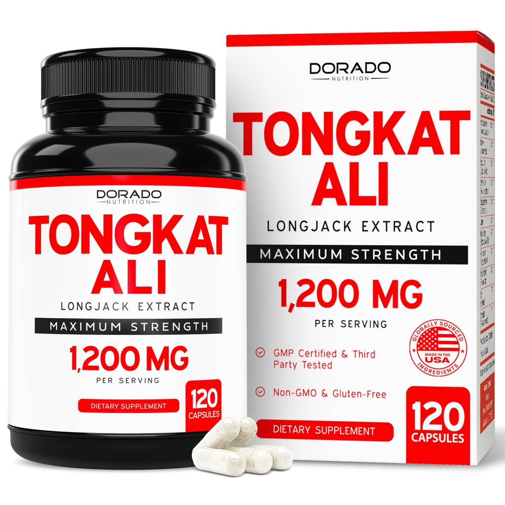 Tongkat Ali for Men (Longjack) Eurycoma Longifolia לחלץ 1200 מ"ג עבור המשרת, 120 קפסולות - Longjackטונגkat Ali for Men's Health & Vitality Support - צד שלישי נבדק, ארה"ב Made & Non-GMO