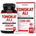 Tongkat Ali for Men (Longjack) Eurycoma Longifolia לחלץ 1200 מ"ג עבור המשרת, 120 קפסולות - Longjackטונגkat Ali for Men's Health & Vitality Support - צד שלישי נבדק, ארה"ב Made & Non-GMO