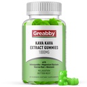 Kava Kava Gummies 1000 מ"ג Per לשרת, תמיכה בשינה, לימון טבעי פלמור, 60 חניכיים טבעוניות, הקלה מתח ומנוחה תוספת תוסף