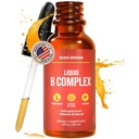ויטמין B Complex Liquid Drops - Power Sublingual Formula, Maximize Absorption & Boosts Energy - B1, B3, B5, B6, B7, B9, B12 - תוספת טבעית עבור Immunity (B Complex)