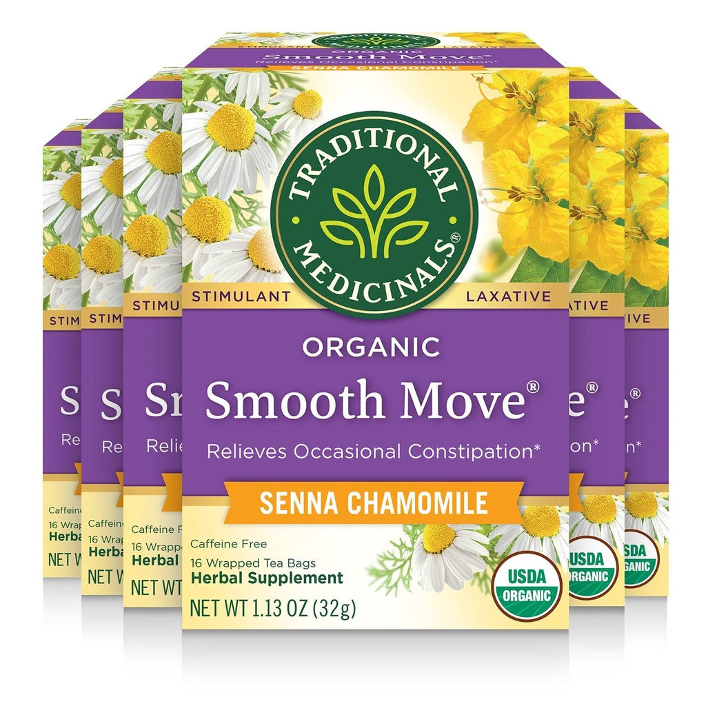 Traditional Medicinals Organic Smooth Move Chamomile & Senna, 96 Tea Bags