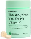 H-PROOF The Anytime You Drink ויטמין, Liver Health & Immunity Support with Electrolytes, Milk Thistle ו- ויטמין B & C - 40 טבליות Chewable (20 משרתים), טבעוני, אפל ירוק