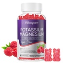 Potassium Magnesium Gummies 1200 mg for Adults Sugar-Free High Absorption Magnesium Glycinate Supplement,Supports Leg Cramps,Muscle,Heart Health,Non-GMO Magnesium Gummy Raspberry Flavor 90 Count