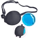 Cooling Eye Patches for Puffy Eyes, Pure Silk Ice Eye Patch, Single Eye Mask, Medical One Eye Cover Cold Hot Therapy Strabismus Lazy Eyes After Surgery Adult Kid Pirate Eyepatch (Black)