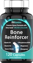 Bone Reinforcer (120 קפסולות) MCHA Calcium תוסף עם ויטמין D3, Magnesium, ויטמין K2, Boron Citrate, Phosphorous MCHA & Manganese | תוספי עצמות עוצמתיים לנשים וגברים