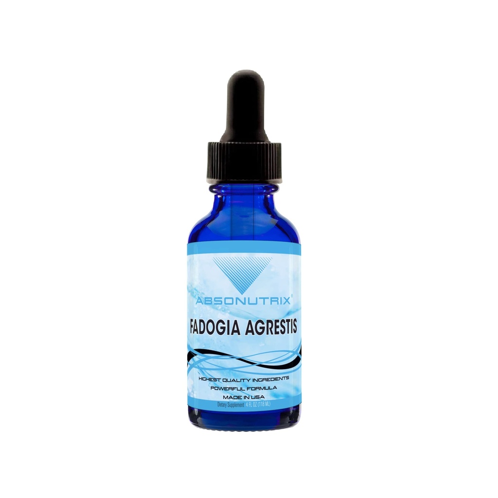 Fadogia Agrestis 590 mg, 4 Oz Drops, General Health 200 Servings, Made in USA, Quick Absorption, Quality Ingredients, Third-Party Tested, Non-GMO, GMP Certified, Cruelty Free Products