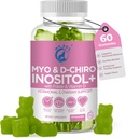 Inositol Gummies PCOS עם Folate & ויטמין D - Myo & D-Chiro Inositol בלנדר, 40:1 Ratio, 60 חניכיים אפלפלאמור