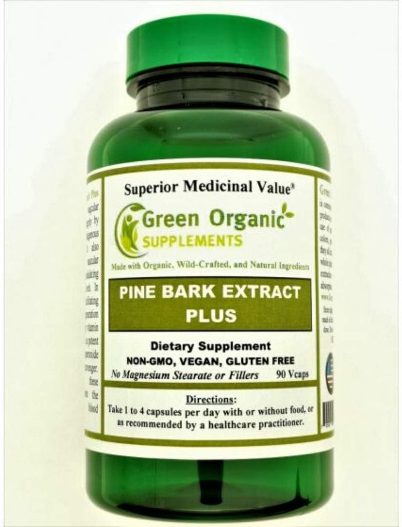 תוספי מזון אורגניים ירוקים Pine Bark, Pycgnogenol (Pack of 1)
