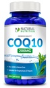 Generic Natural ויטמין Coq10 200 מ"ג, 200 קפסולות, קיצור מהיר - Gluten Free & non-GMO