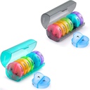 2 Pack Weekly Pill Productionser 7 Day 2 פעמים ביום, Sukuos Large Daily Pill Cases for Pills/Vitamin/Fish Oil/Supplements, BPA Free Pill Box, Easy to ניקוי