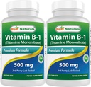 Best Naturals ויטמין B1 כמו Thiamine Mononitrate 500 מ"ג טבליות (120 Count)