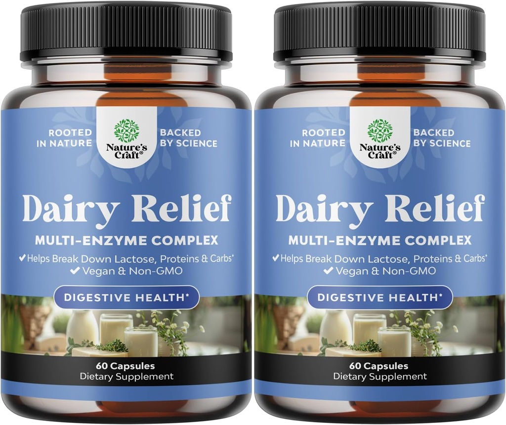גלולות למניעת הריון 120 ימים אספקה - Fast Acting Milk Digestive Enzymes - גלולות למניעת חלב עבור Digestion, Bloating, Gas and Carb חלבונים - תוספת הקלה עבור Lactose Intoleranceance