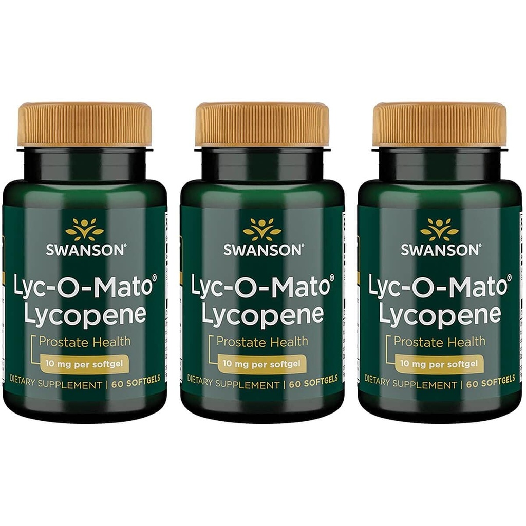 Swanson Lyc-O-Mato Lycopene 10 מיליגרם 60 Sgels (3 Pack)