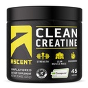 Ascent ניקוי Creatine Monohydrate אבקת - 5G Per לשרת, תוסף Creapure - Unflavored, 45 משרתים