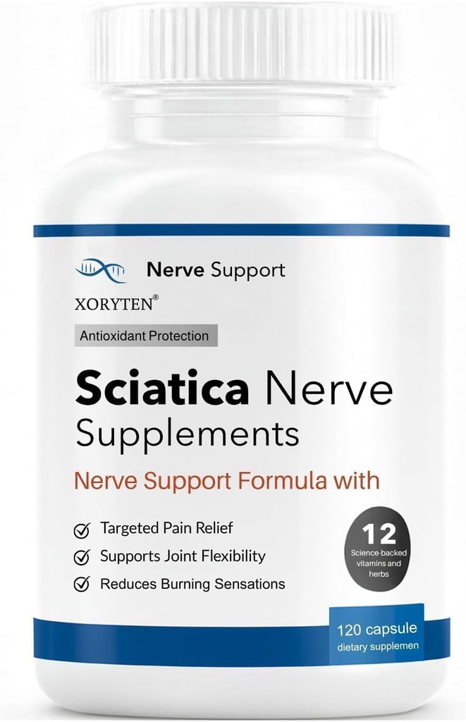 Sciatica Nerve Pain Relie-Botanical Extracts- Carefully Selected Ingredients, Premium Quality-120 Capsulesf