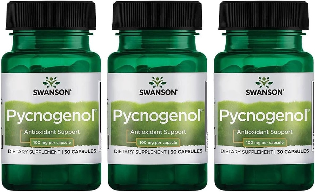 Swanson Pycnogenol 100 מיליגרם 30 קפסולות 3 Pack