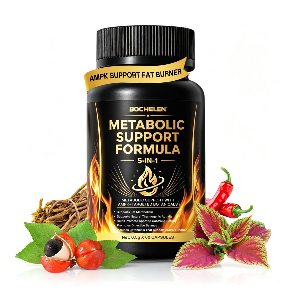 Advanced Fat Burner, AMPK & Metabolism Activation, 60 Capsules | Plant-Based Weight Management Formula, Supplement for Stubborn Belly Fat & Weight Loss Support