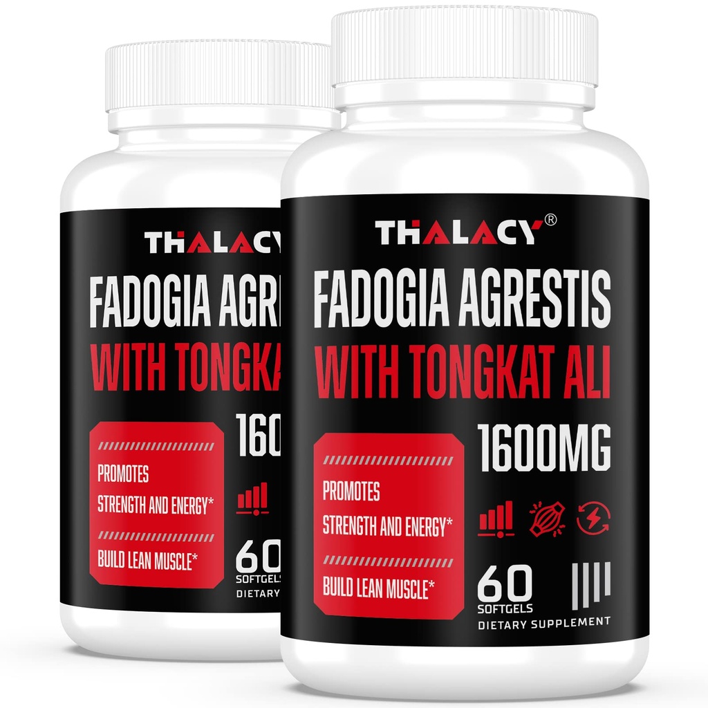 1600mg Fadogia Agrestis Tongkat עלי תוספת, Fadogia Agrestis לחלץ גברים עם Ashwagandha - כוח מקסימלי, 120 Softgels