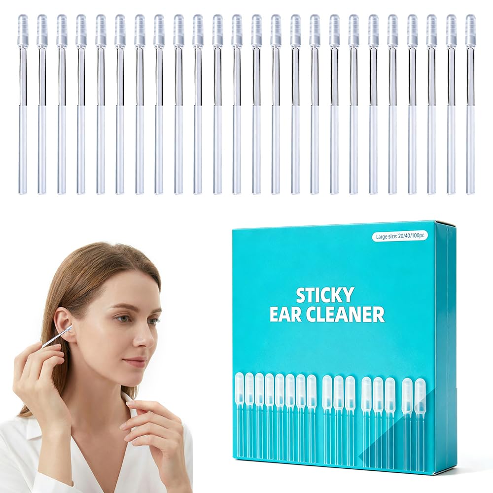 Sticky Ear Cleaners for Adults, 2027 New Reusable Ear Cleaner, Ear Candles Removal Tools for Home Personal Care （24Pcs）