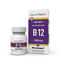 מקור עליון No Shot Methylcylobalamin B-12 5000 mcg - ויטמין B-12 כדי לתמוך בייצור אנרגיה, בריאות המוח והכל בריאות - טבליות sublingual עבור קיצור מהיר